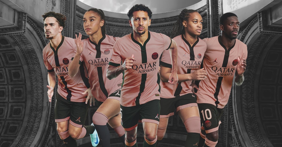 Fanatics: Paris Saint-Germain and Jordan kits.